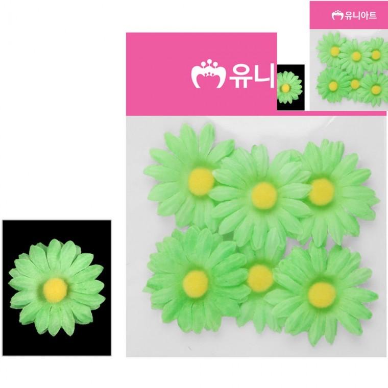 뿅국화 연두 조화꽃잎 가짜꽃소품 컬러조화꽃잎