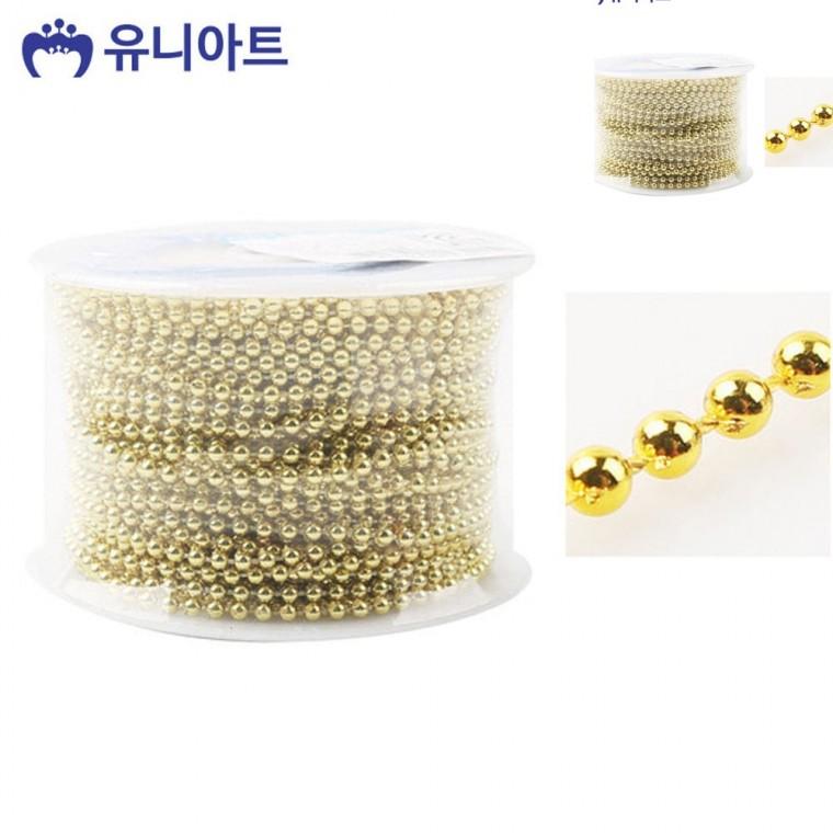 롤체인줄 금색 컬러구슬줄 구슬체인 볼체인줄