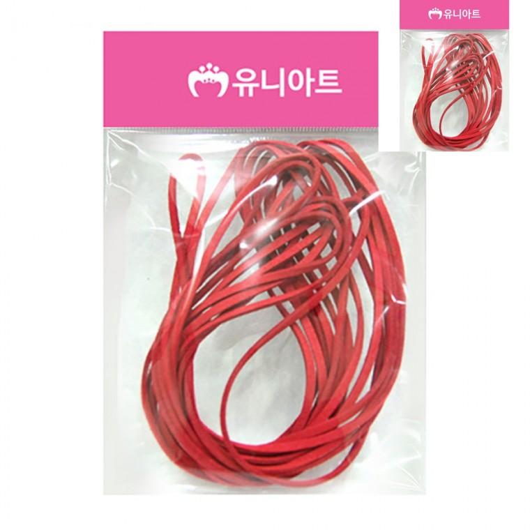 가죽공예끈 빨강 목걸이용가죽끈 가죽팔찌부자재 스웨이드목걸이끈