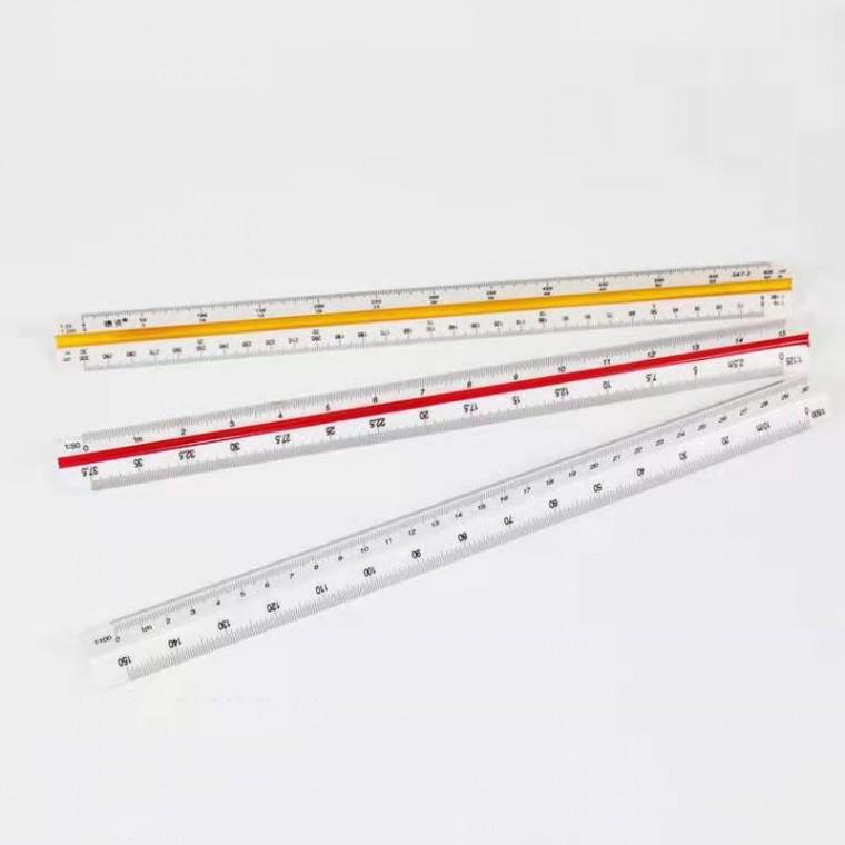 삼각 건축 도면 제도 축적 디자인 방안 저배율 눈금 스케일 자 15cm 30cm G10736