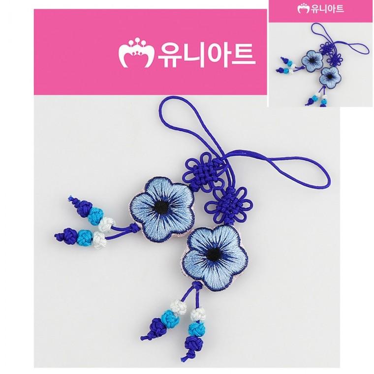 전통 국화매듭 파랑 유아만들기 아동미술만들기 미술놀이