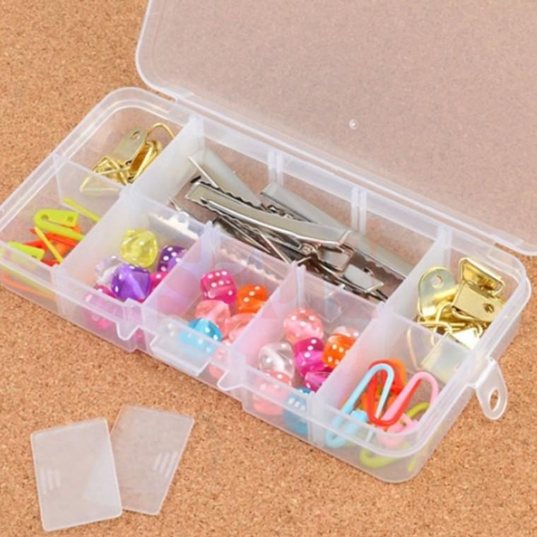 10칸 DIY 수납케이스 투명수납박스 부품보관함