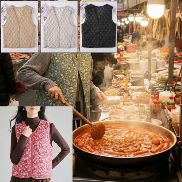 스윗엔젤 실버엔젤 김장조끼 경량누빔조끼 퀼팅조끼 보온이너조끼 다이아누빔 여성경량패딩조끼 양털 김장