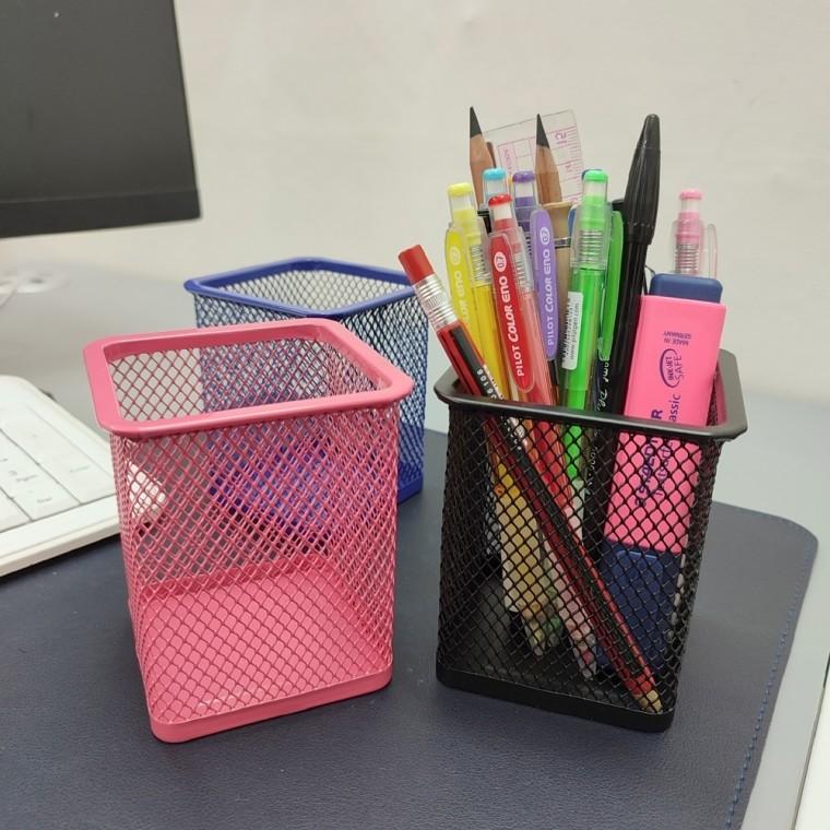 문구용품 레트로 철제 연필꽂이 문구 필기 사무 3컬러