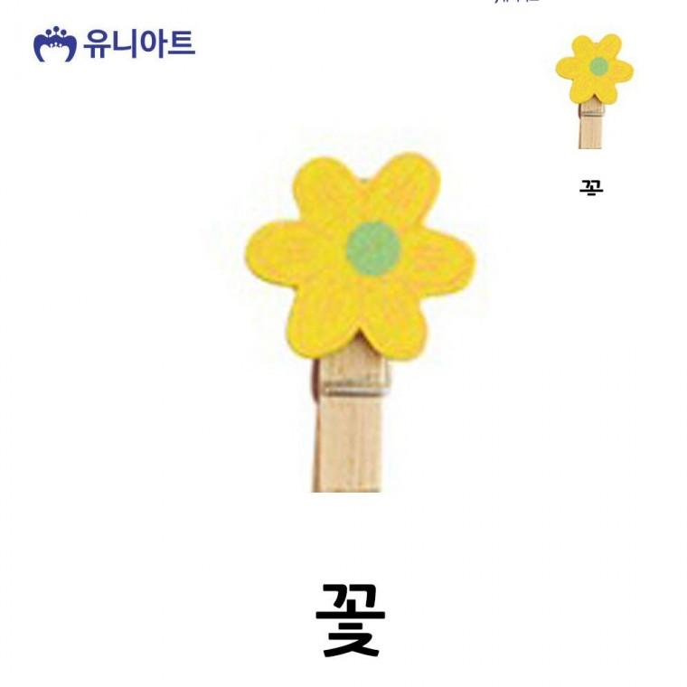 모양 나무집게 꽃 메모꽂이 메모걸이 POP집게