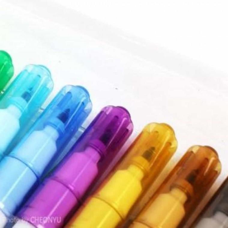 12색 수성사인펜 빼꼼 스케치펜 그리기도구 그림그리기