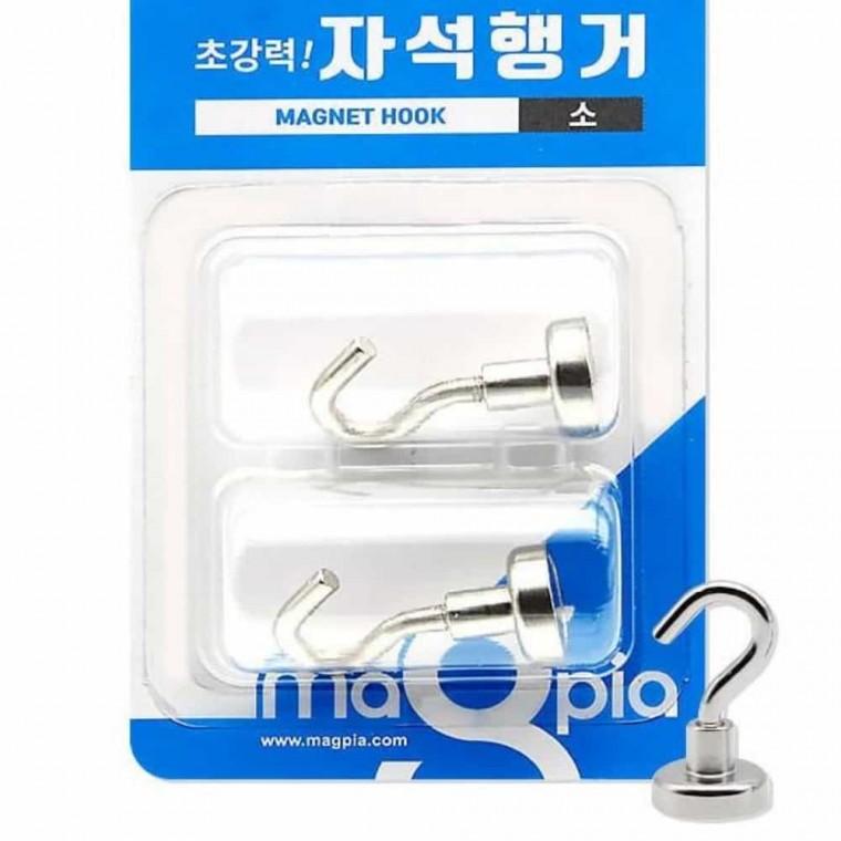 자석행거 소 15mm 2개입 자석후크 자석행주걸이 현관문자석행거