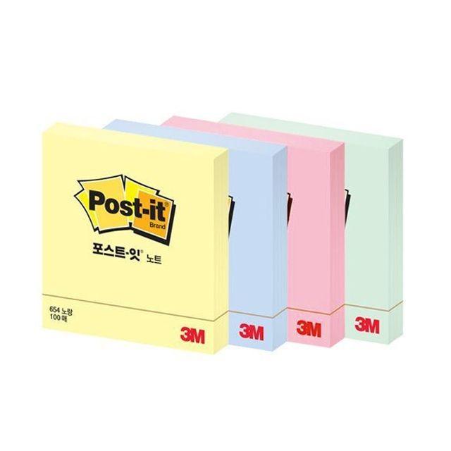 포스트잇 노트 654 (76x76) 접착식메모지 탁상용메모지 메모지패드