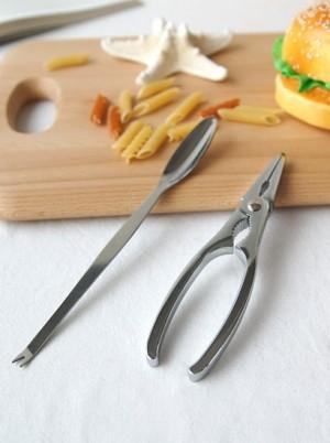 게살 디거 포크 집게 2P 세트 조리도구