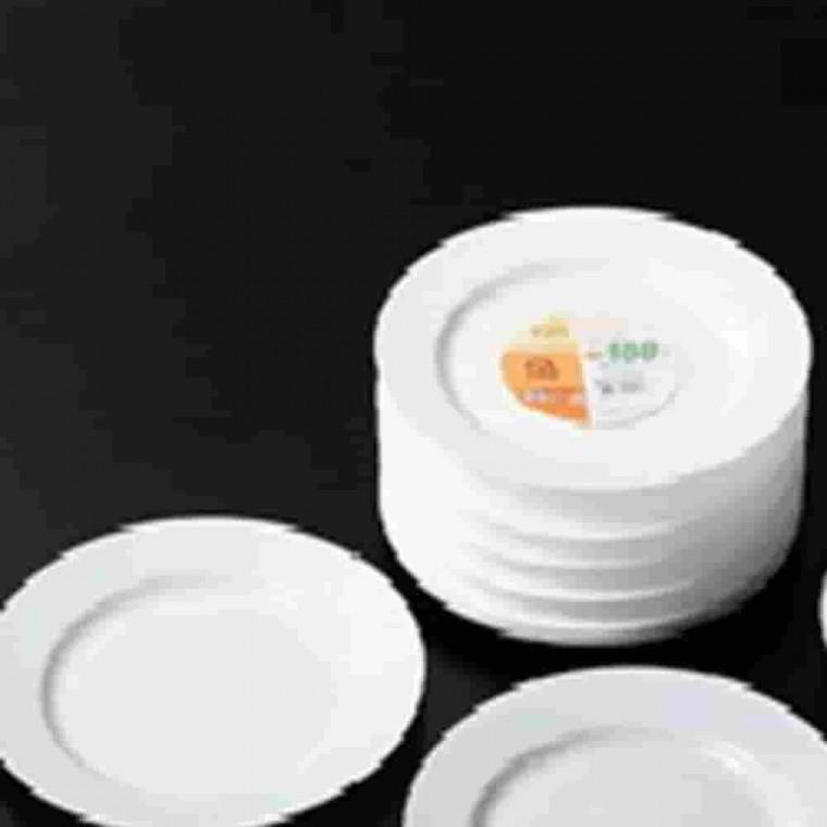 다회용접시3호 4P 다회용기 화이트접시 가벼운접시 간식접시