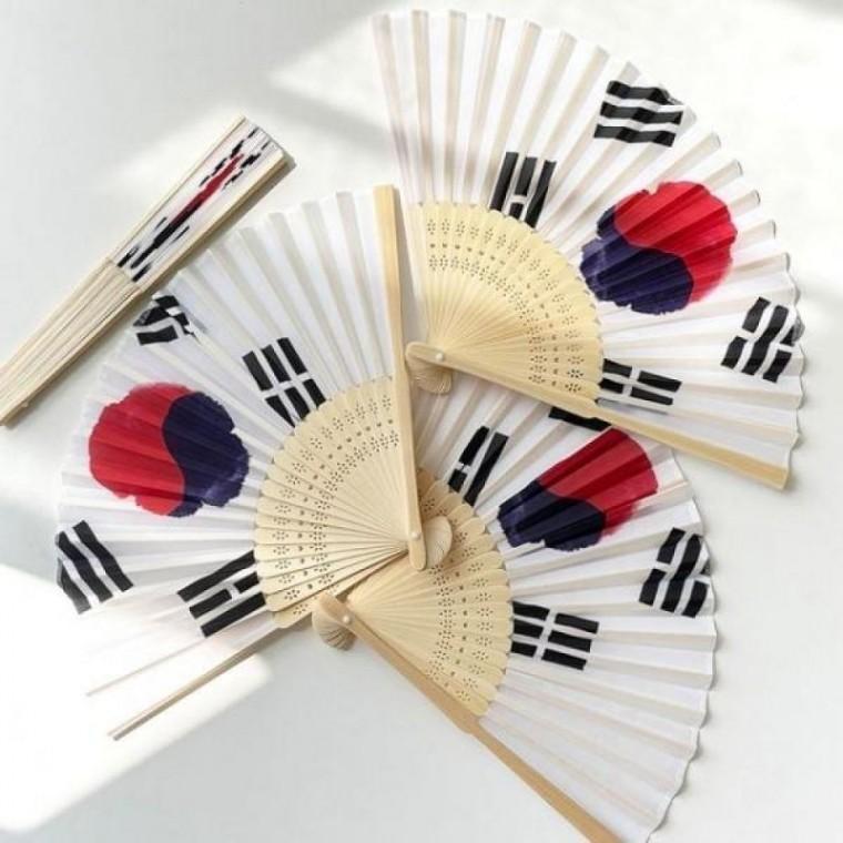 부채 한지 접이식 태극기 대나무 전통 폴딩팬 한국
