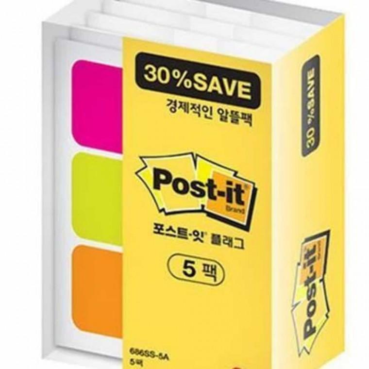 포스트잇 플래그 알뜰팩 38x18 메모패드 독서메모 책필기