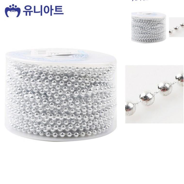 롤체인줄 은색 컬러구슬줄 목걸이체인줄 구슬줄