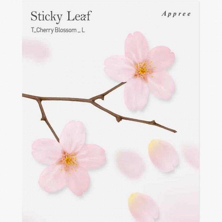 스티키리프 투명벚꽃 Pink L 노트스티커 책갈피 모니터메모