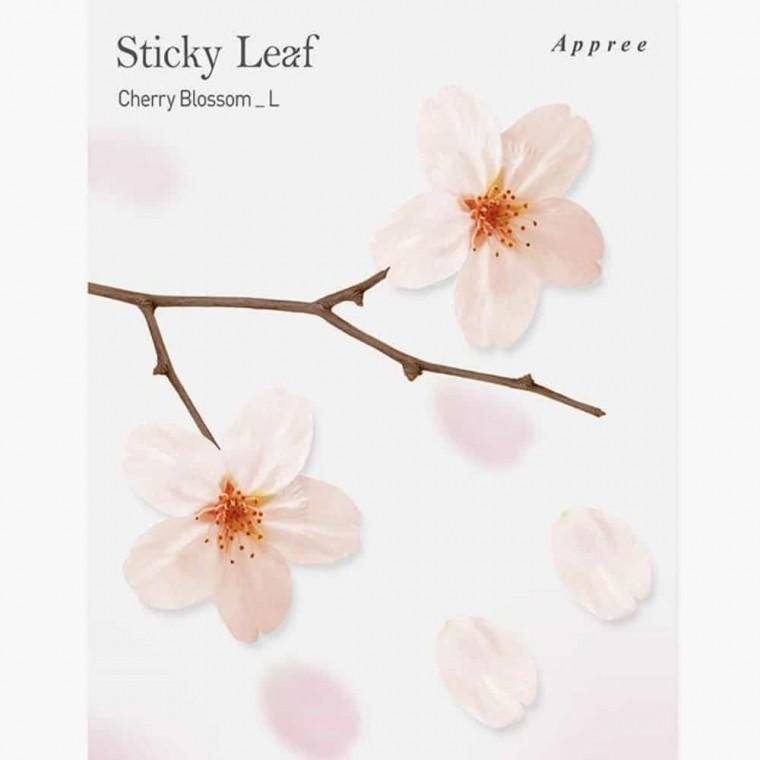 스티키리프 벚꽃 White L 점착메모지 떡메 떡메모지노트
