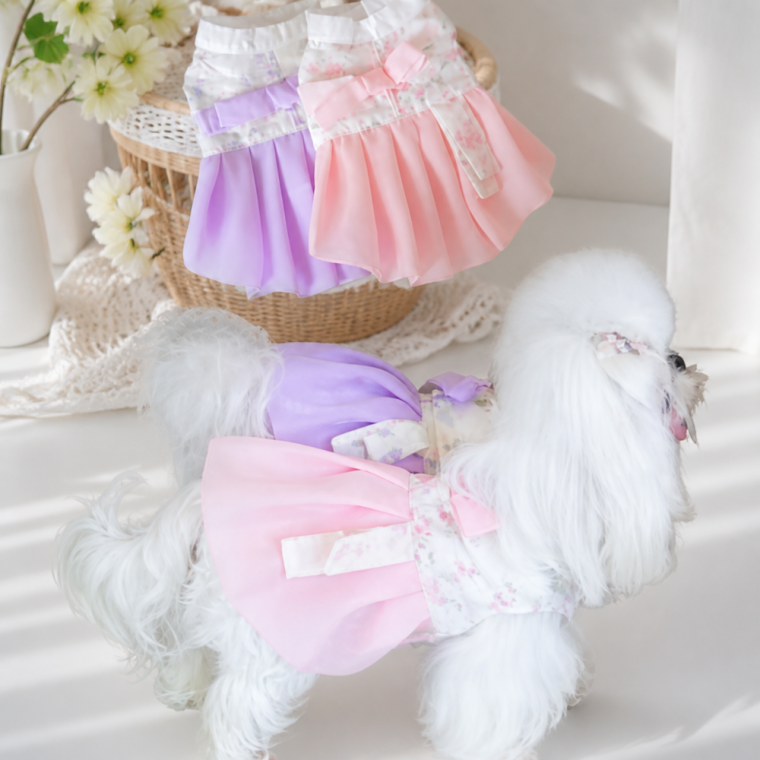 반려견 반려묘 한복 의류 강아지 고양이 원피스 의상