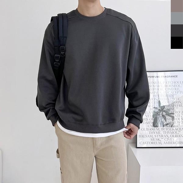 남성 오버핏 무지 맨투맨 데일리 티셔츠