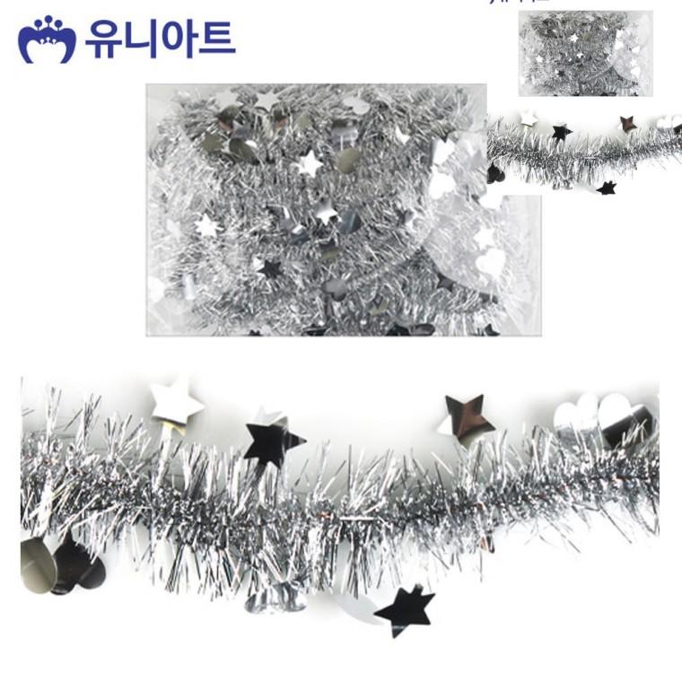 별 모루 소 5개입 은색 반짝이모루 크리스마스장식 공예모루