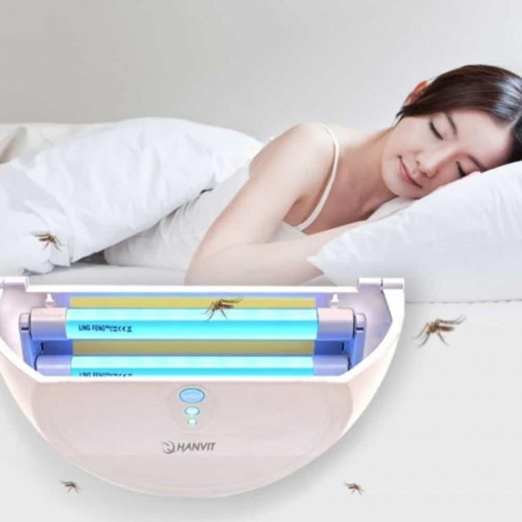 모기퇴치기 LED 끈끈이 포충기 해충포획기 반달형