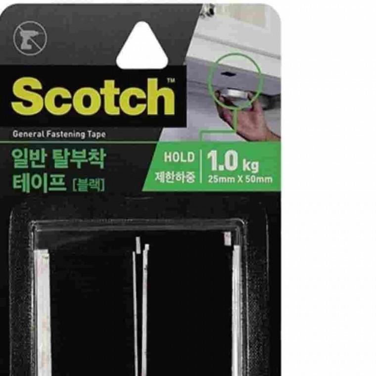 탈부착 테이프 4쌍 블랙 패브릭테이프 탈부착테이프 고정테이프 다용도테이프