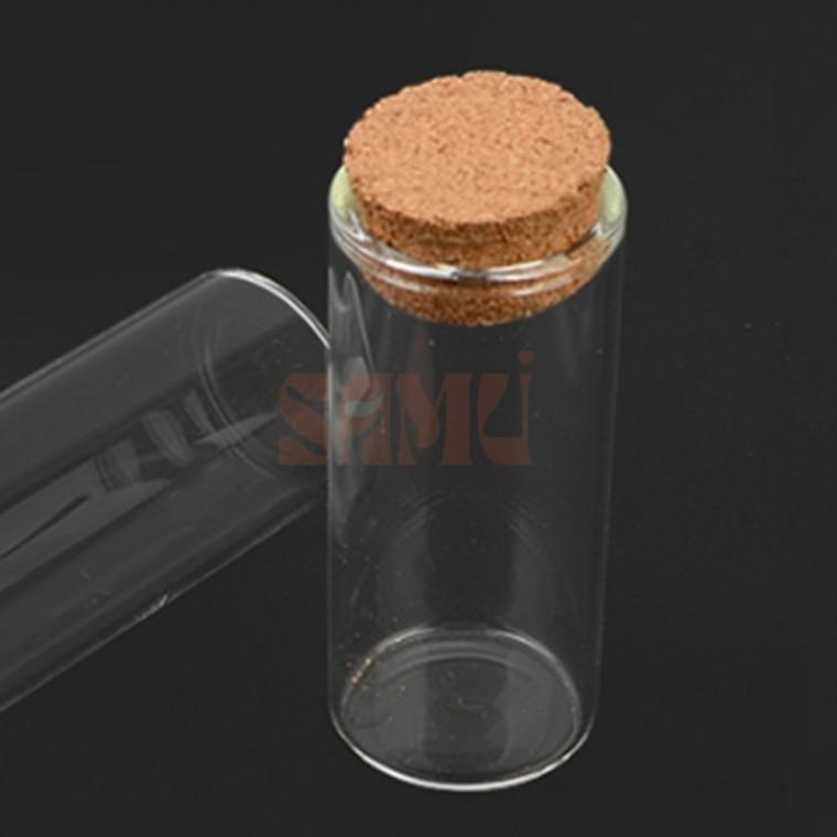 코르크 마개 일자형 유리통 조미료보관 보관용기