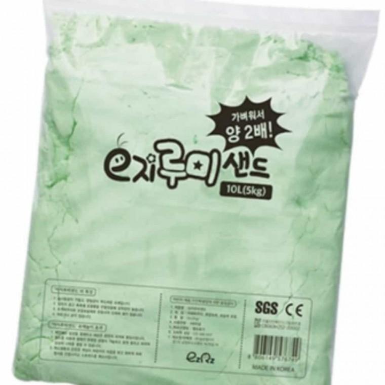 그린모래 루미샌드 모래놀이 5kg(10L) 그린 촉감놀이