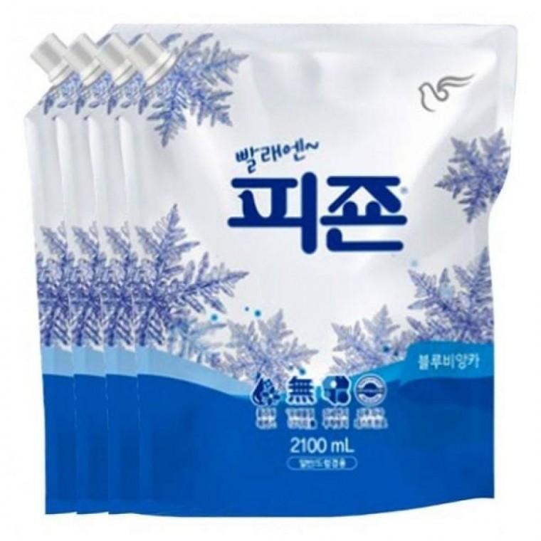 피죤 2100ml 블루비앙카 섬유유연제 X 4개