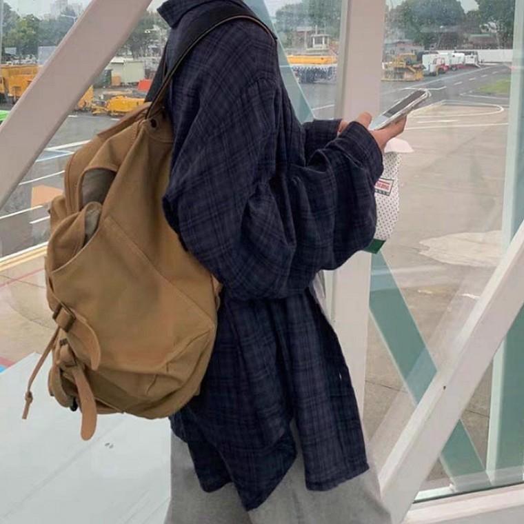 여자 데일리룩 체크 루즈핏 긴팔 남방 캐주얼 셔츠