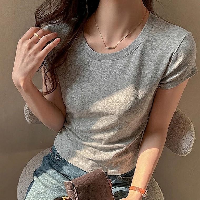 여성 여름 데일리 쿨링 베이직 반팔티 티셔츠