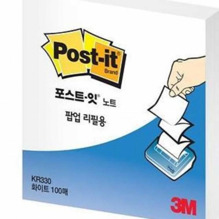 포스트잇 노트 팝업 리필용 화이트 76x76 큐브메모지 붙이는메모지 점착식메모지