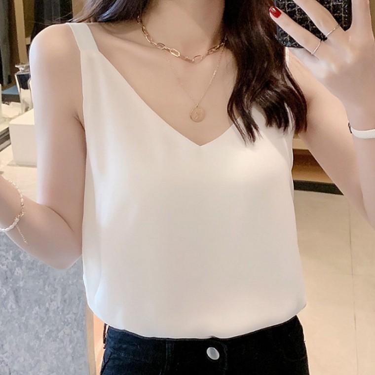 여자 데일리 여름 베이직 민소매 나시 블라우스