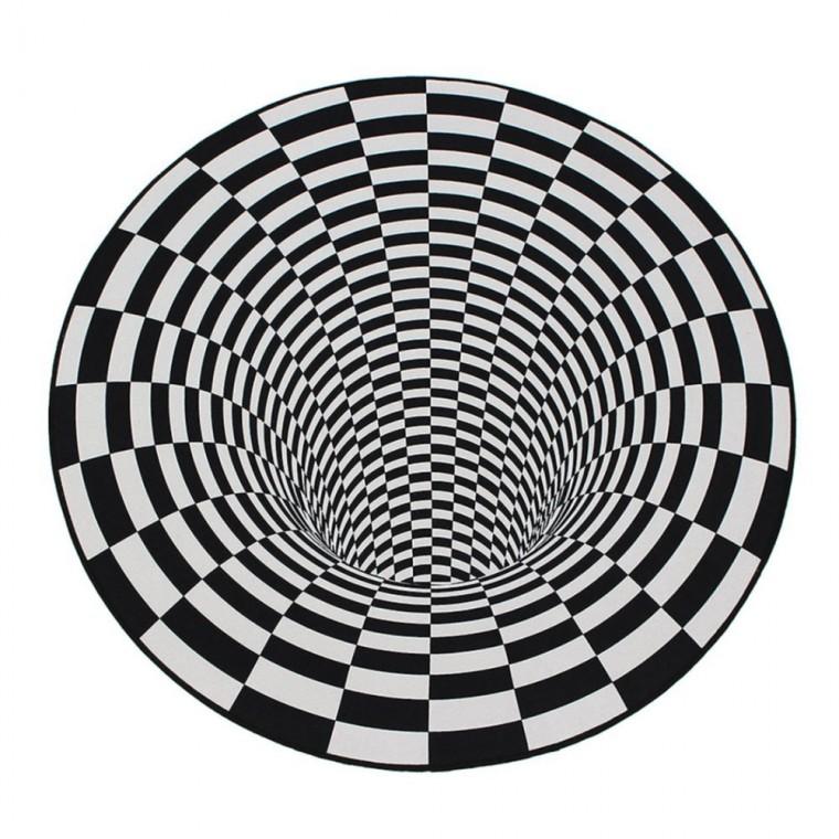 홀인 3D 입체 착시매트 폴리에스테르 100cm 미끄럼방지 놀이매트 부억매트 바닥매트 싱글매트