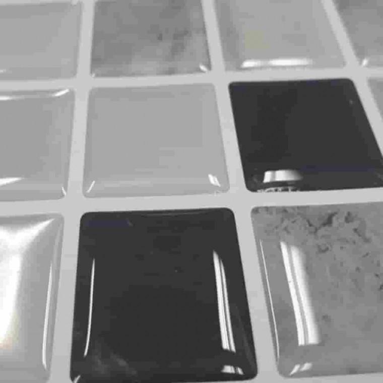랜덤 바둑판 DIY 데코타일벽지 주방타일벽지 타일스티커 타일무늬시트지 붙이는타일 주방시트지