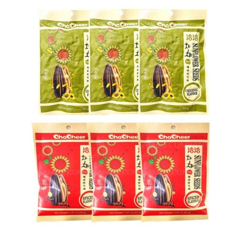 챠챠해바라기씨 오리지널3개+스파이시3개(6개1세트)
