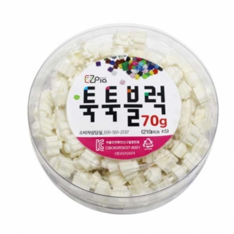 미니블럭 툭툭블록 관절블록 70g 흰색 만들기블록