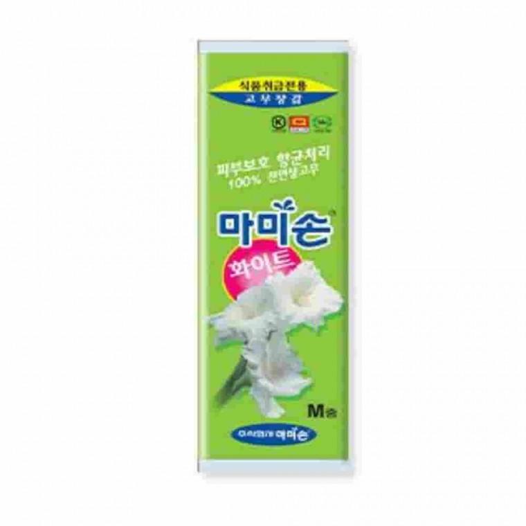 고무장갑 화이트밴드 중형 라텍스고무장갑 식품용고무장갑 손가락장갑 주방장갑 주방용장갑