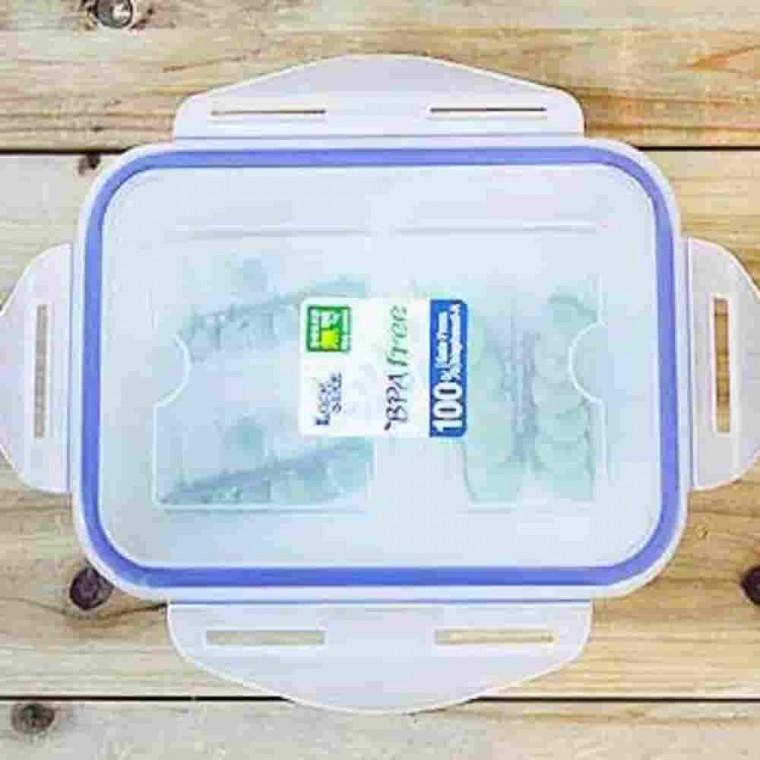 락스타밀폐 1호 소 480ml 밀폐찬통 사각반찬통 사각찬통 PP반찬통