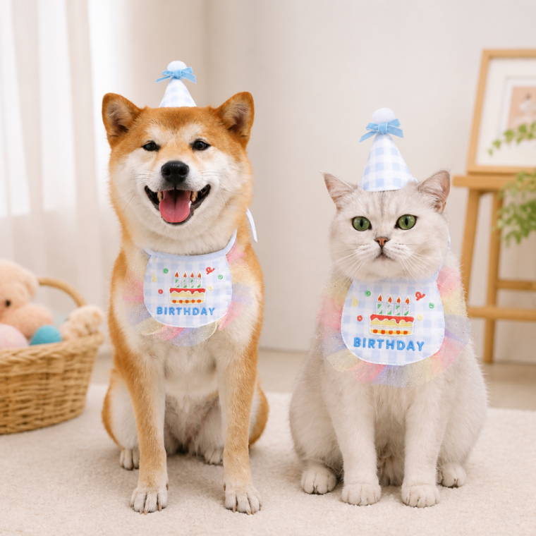 강아지 고양이 생일파티 용품 애완동물 기념일 파티소품 KK0095