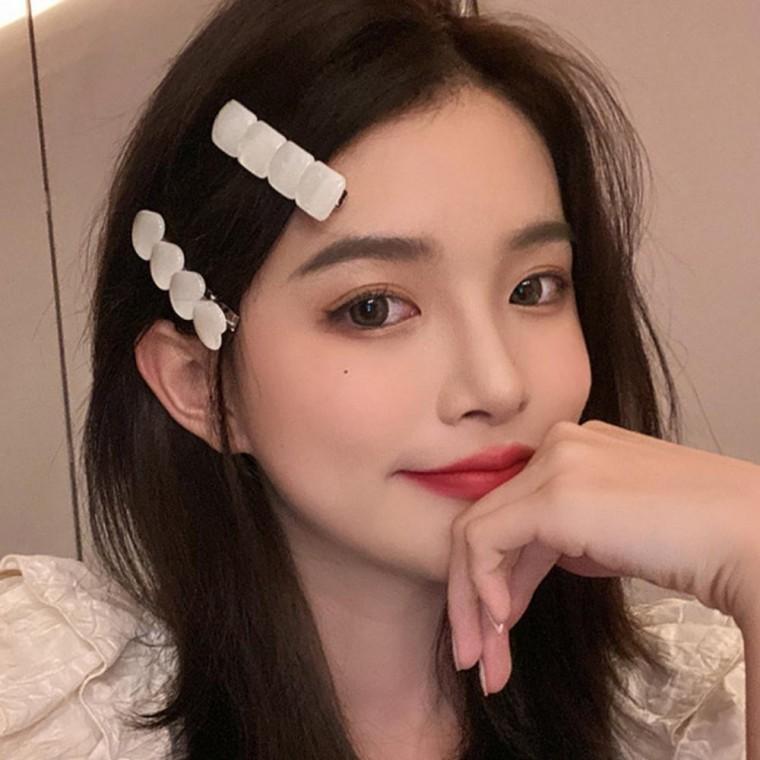 3개 하트 스퀘어 자개 집게핀 URD214 헤어핀 시계 머리핀 헤어집게핀 헤어 헤어액세서리 집게핀 쥬얼리
