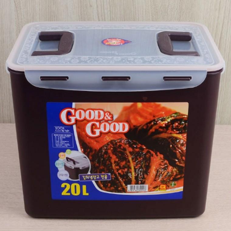 굿앤굿 핸디락 김치통 20/21L 김장철 음식보관용기