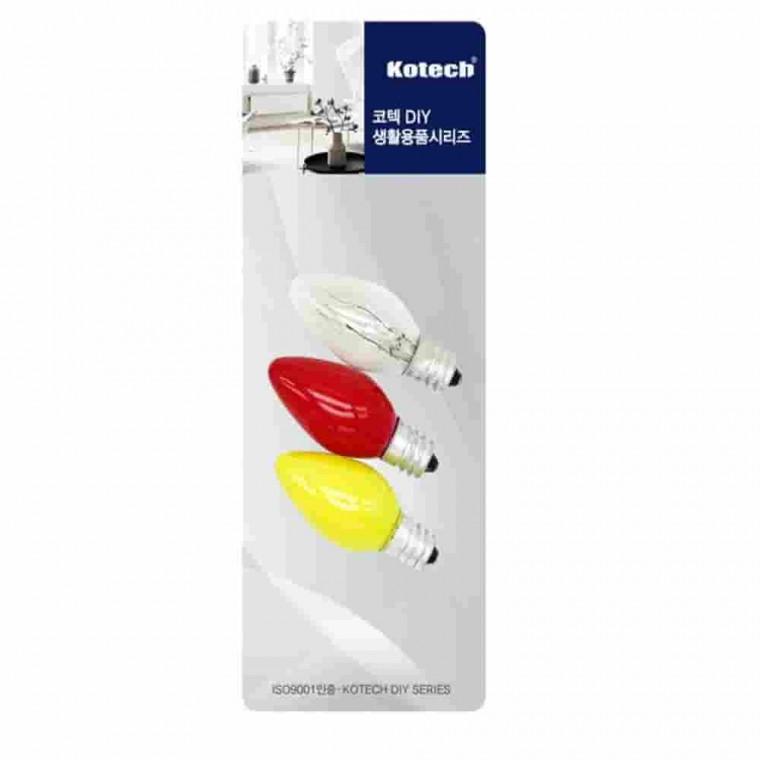 고추전구 3P 220V 10W 미니전구 인테리어전구 트리전구 컬러전구 촛불전구