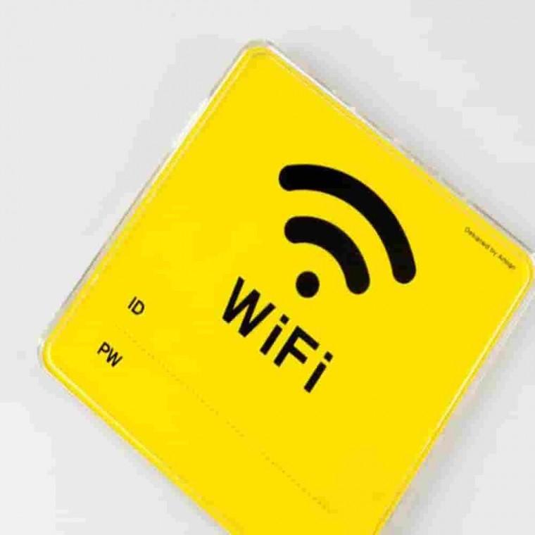 정사각 WiFi 안내판 표시판 안내표지판 벽면부착안내판 와이파이표시 와이파이비밀번호 아트사인