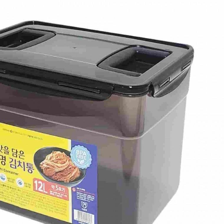 반투명 핸들 김치통 김치냉장고통 김치보관통 간장게장통 보관용기