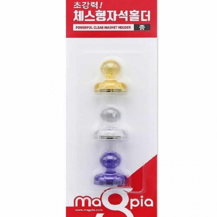 체스형 자석홀더 중 21mm 3개입 보드판자석 네오디움원형자석 게시판자석
