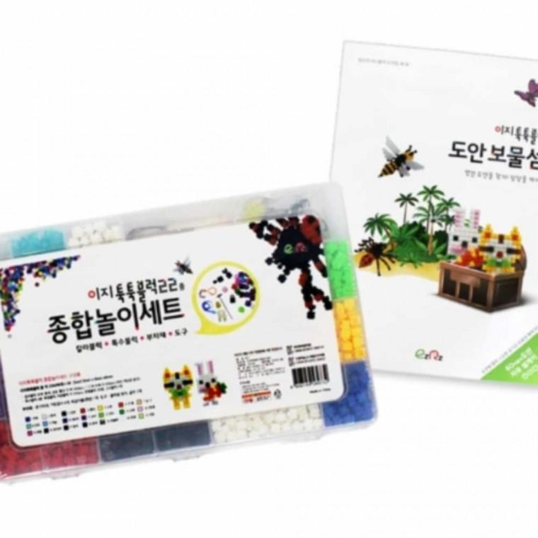 초등만들기키트 툭툭블록 22종 종합놀이세트 도안북포함 만들기교구