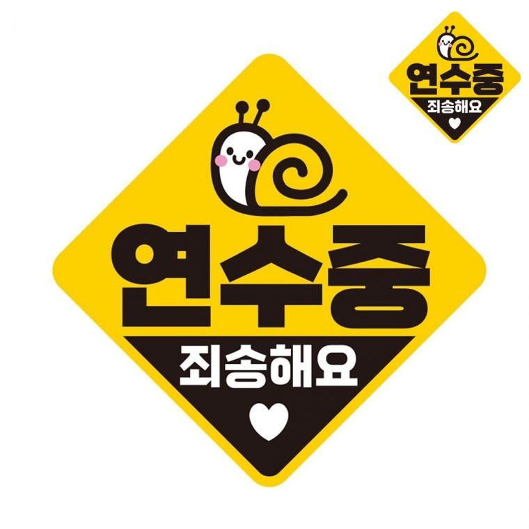 자동차스티커 19x19cm 후부반사지 초보운전자석 초보스티커