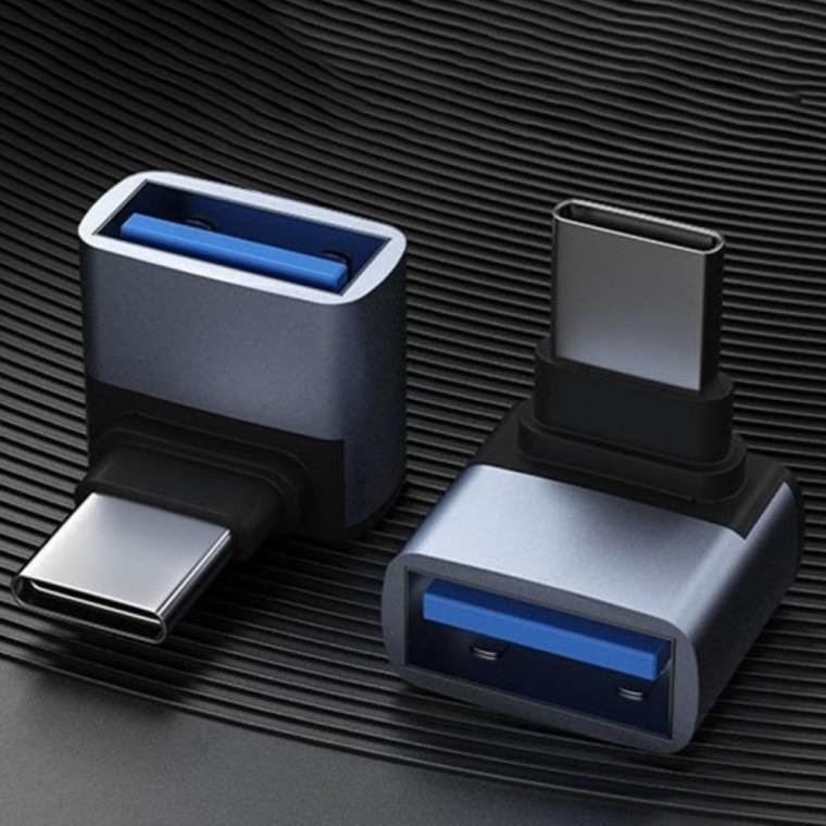 USB C 3.0 OTG L자형 변환 젠더 데이터 전송