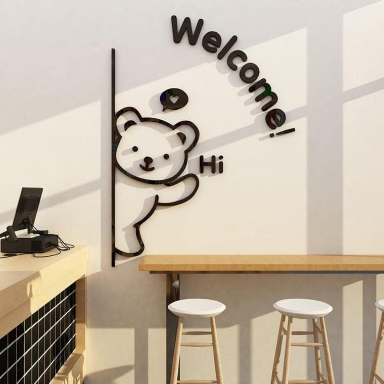 EA 매장 웰컴 스티커 welcome 카페 창문스티커 레터링 글자 시트지
