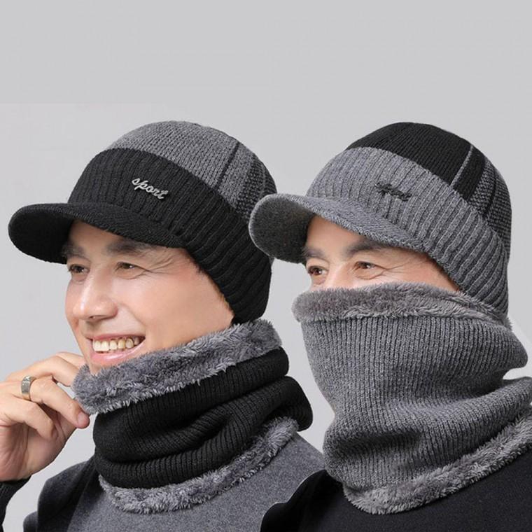 방한 모자 겨울 귀마개 세트 등산 남성 골프 넥워머