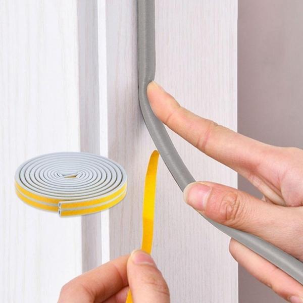 방 문틈 창문 틈새막이 문풍지 현관문 고무 패킹 4mm5M 문틈막이 풍지판 방풍지 샷시